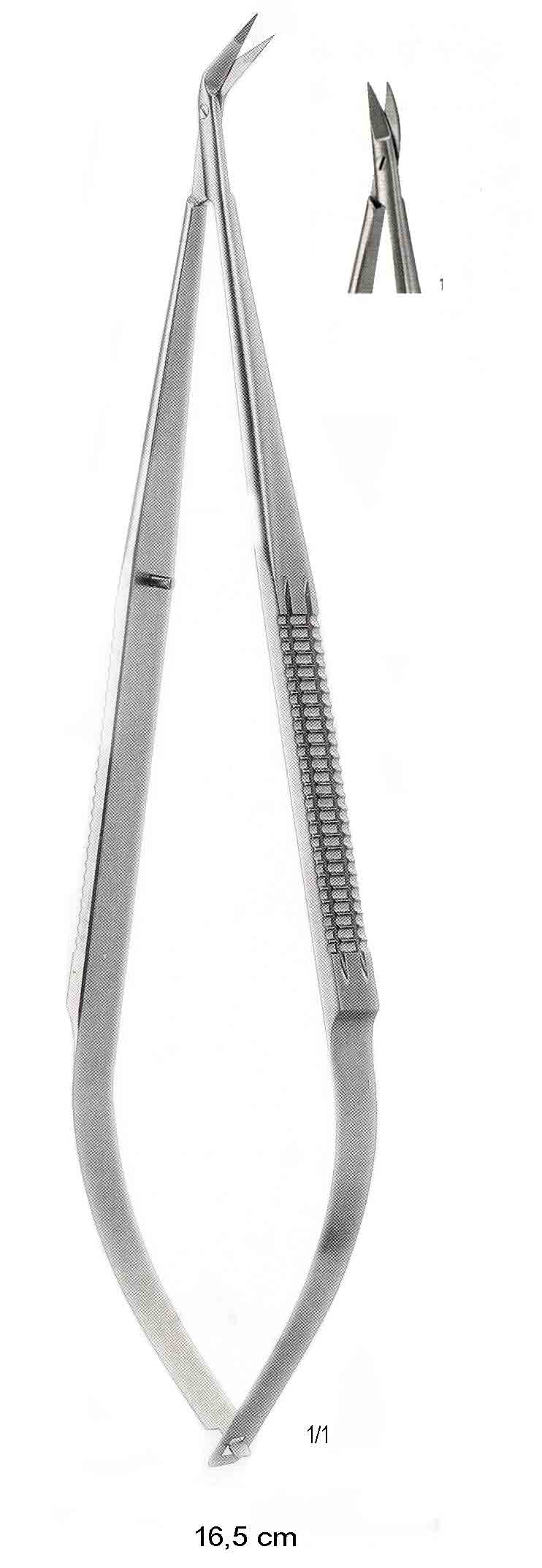 MİKRO MAKAS HASSAS DÜZ  16.5 CM